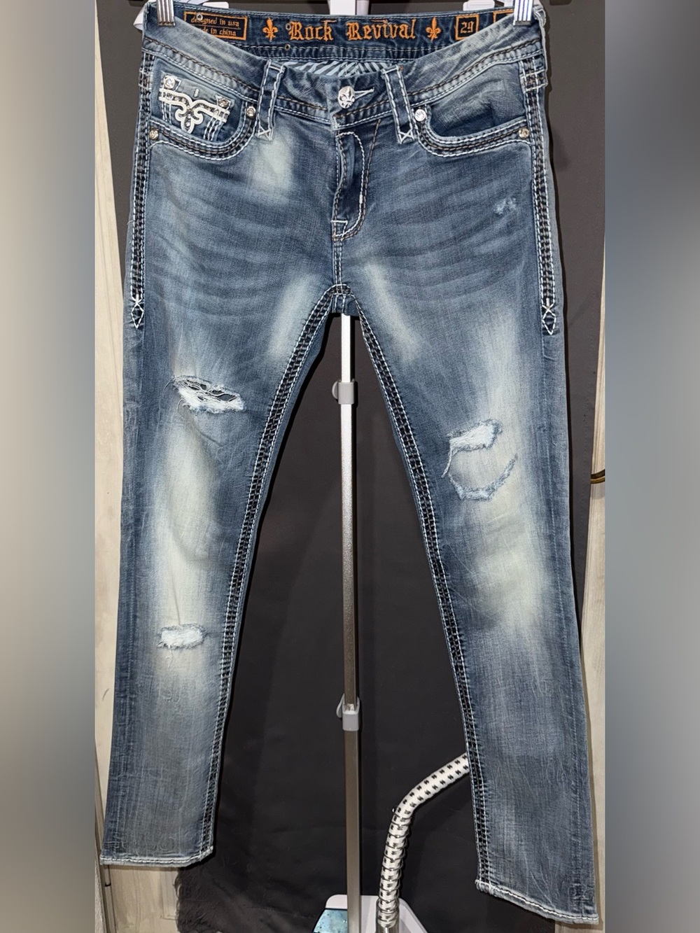 Rock Revival Distressed Denim Jeans